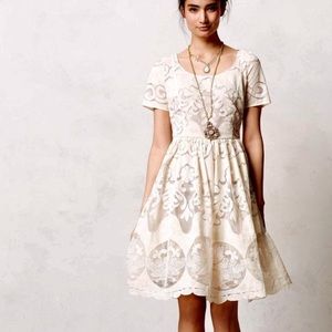 Anthropologie Ivorie Lace Dress